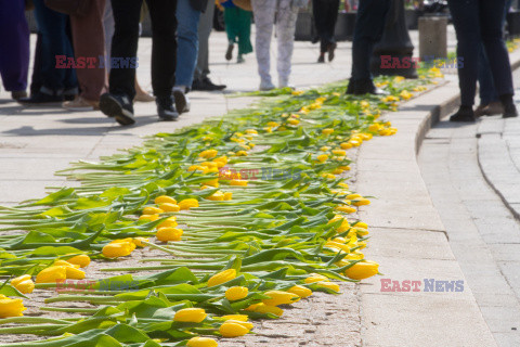 Tulipany dla Marii Kaczynskiej