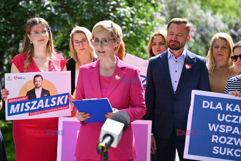 Krakowianki wspierają Aleksandra Miszalskiego - konferencja