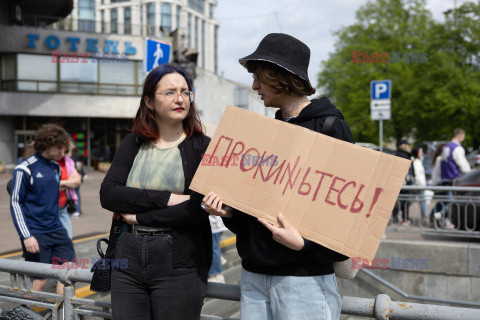 Protest krewnych obrońców Azovstalu