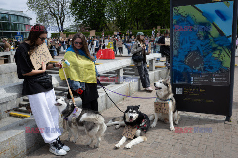 Protest krewnych obrońców Azovstalu