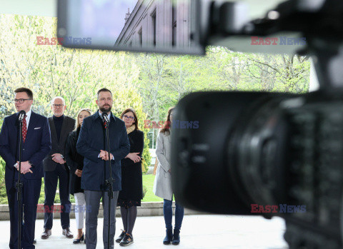 Konferencja prasowa liderów Trzeciej Drogi