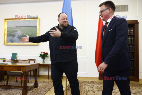 Przewodniczący Rady Najwyższej Ukrainy Rusłan Stefańczuk w Warszawie