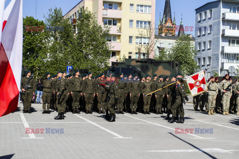 Przysięga wojskowa w 9 Olsztyńskim Batalionie Dowodzenia