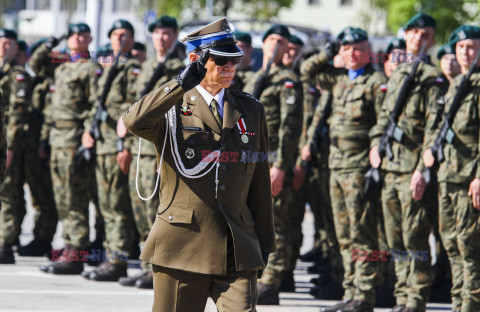 Przysięga wojskowa w 9 Olsztyńskim Batalionie Dowodzenia