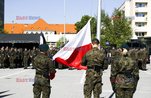 Przysięga wojskowa w 9 Olsztyńskim Batalionie Dowodzenia