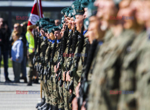 Przysięga wojskowa w 9 Olsztyńskim Batalionie Dowodzenia