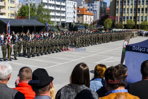 Przysięga wojskowa w 9 Olsztyńskim Batalionie Dowodzenia