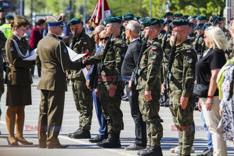 Przysięga wojskowa w 9 Olsztyńskim Batalionie Dowodzenia