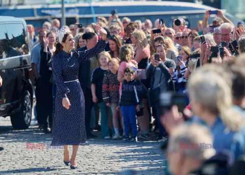 Król Fryderyk i królowa Maria na statku