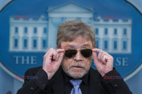 Mark Hamill na konferencji w Białym Domu