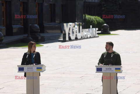 Konferencja prasowa Volodymyra Zelenskiego i Roberty Metsoli w Kijowie