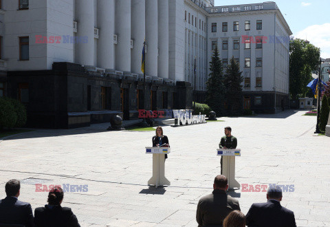 Konferencja prasowa Volodymyra Zelenskiego i Roberty Metsoli w Kijowie