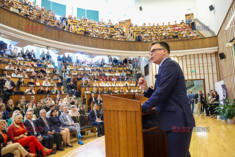 Wykład marszałka Szymona Hołowni na SGH