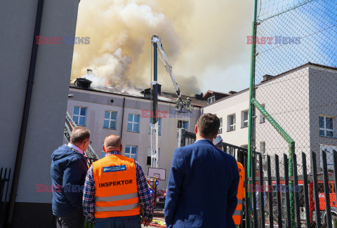 Pożar liceum w Grodzisku Mazowieckim