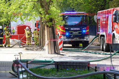 Pożar liceum w Grodzisku Mazowieckim