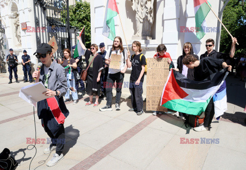 Propalestyński protest przed UW