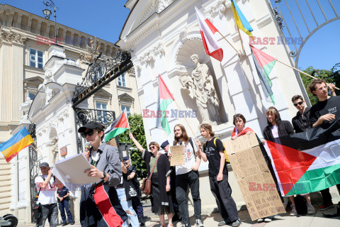 Propalestyński protest przed UW