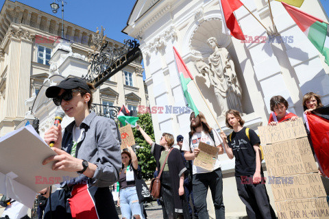 Propalestyński protest przed UW