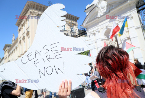 Propalestyński protest przed UW