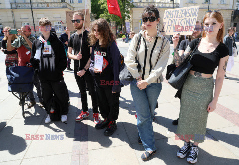 Propalestyński protest przed UW