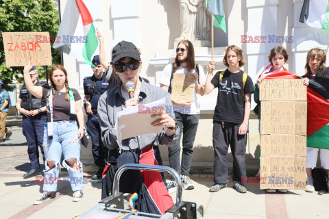 Propalestyński protest przed UW