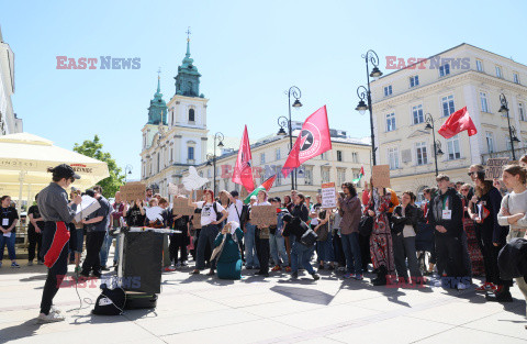 Propalestyński protest przed UW