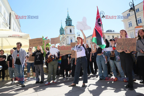 Propalestyński protest przed UW