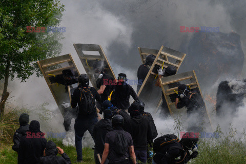 Protest przeciwko projektowi autostrady A69 we Francji