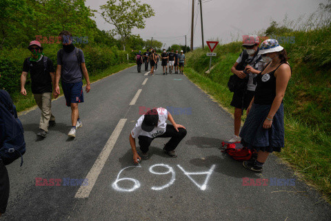 Protest przeciwko projektowi autostrady A69 we Francji