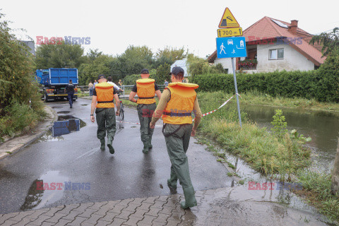 Skutki silnych ulew w Warszawie