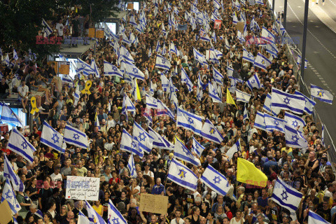 Protesty przeciwko Netanyahu w Tel Awiwie