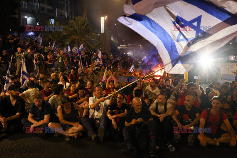 Protesty przeciwko Netanyahu w Tel Awiwie