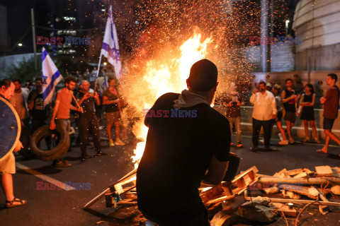 Protesty przeciwko Netanyahu w Tel Awiwie