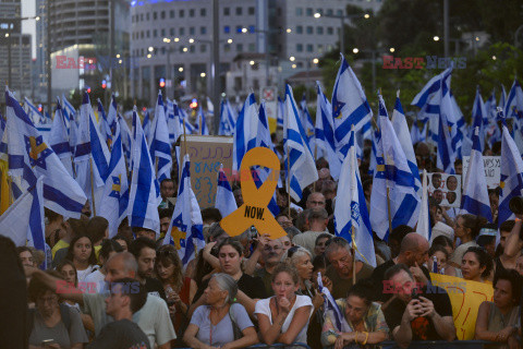 Protesty przeciwko Netanyahu w Tel Awiwie