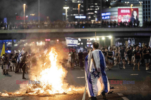 Protesty przeciwko Netanyahu w Tel Awiwie