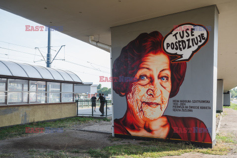 Mural przedstawiający Irenę Nadolną-Szatyłowską