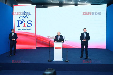 Konferencja prasowa prezesa PiS Jarosława Kaczyńskiego