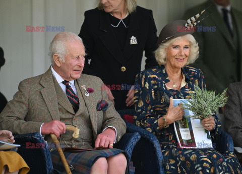 Król Karol III z małżonką na Highlands Games w Braemar