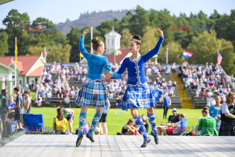 Król Karol III z małżonką na Highlands Games w Braemar