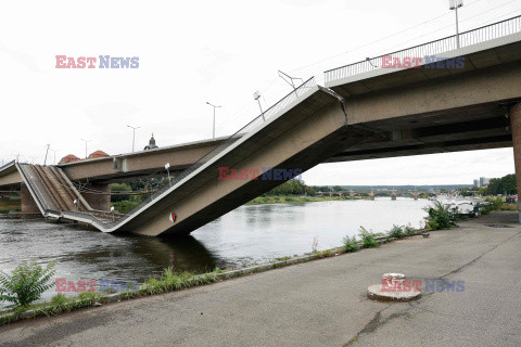 Zawaliła się część mostu w centrum Drezna