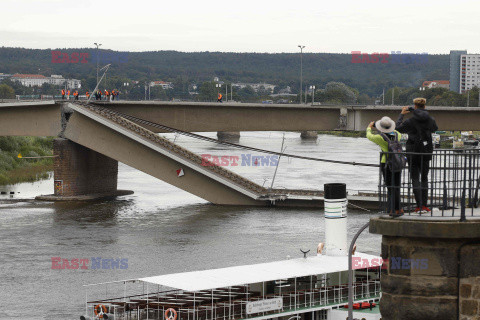 Zawaliła się część mostu w centrum Drezna