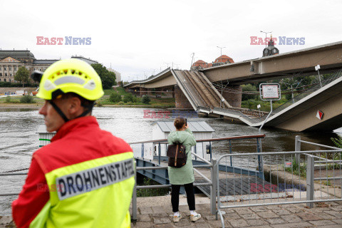 Zawaliła się część mostu w centrum Drezna