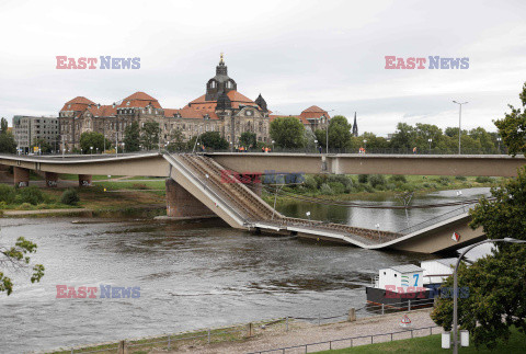 Zawaliła się część mostu w centrum Drezna