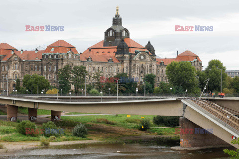 Zawaliła się część mostu w centrum Drezna