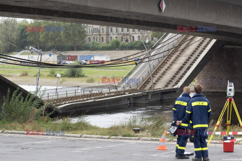 Zawaliła się część mostu w centrum Drezna