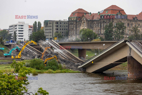 Zawaliła się część mostu w centrum Drezna