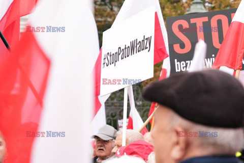 Protest PiS przed Ministerstwem Sprawiedliwości