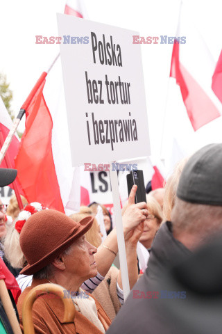 Protest PiS przed Ministerstwem Sprawiedliwości