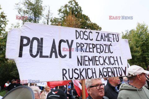 Protest PiS przed Ministerstwem Sprawiedliwości