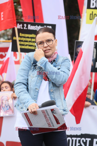 Protest PiS przed Ministerstwem Sprawiedliwości